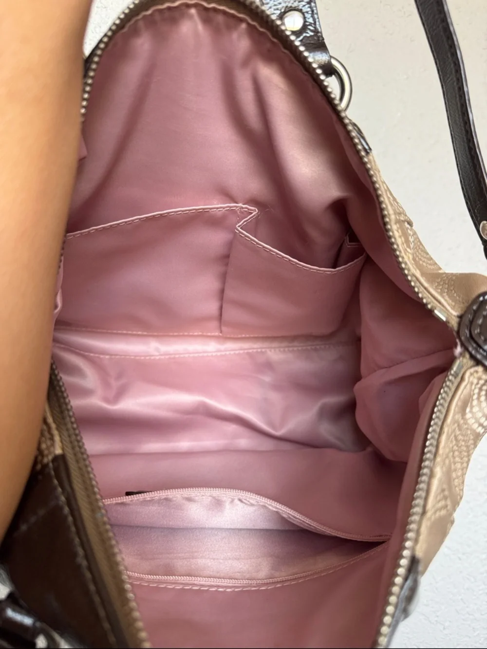 Coach satchel beige